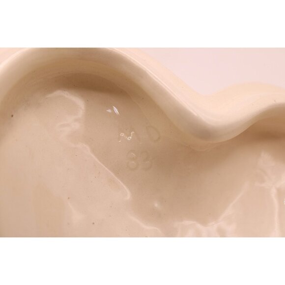Opalescent Iridescent Ceramic Heart Trinket Box Embossed Rose Lid Vintage 1983 - Picture 10 of 14